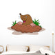 Happy mole cartoon Wall Decal