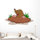 Happy mole cartoon Wall Decal