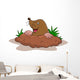 Happy mole cartoon Wall Decal