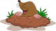 Happy mole cartoon Wall Decal