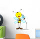 Vector Illustration of Bee Singing in Mike 