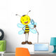 Vector Illustration of Bee Singing in Mike 