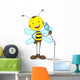 Vector Illustration of Bee Singing in Mike 
