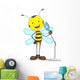 Vector Illustration of Bee Singing in Mike 