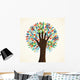 Isolated diversity tree hands Wall Decal