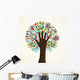 Isolated diversity tree hands Wall Decal