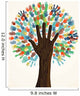 Isolated diversity tree hands Wall Decal