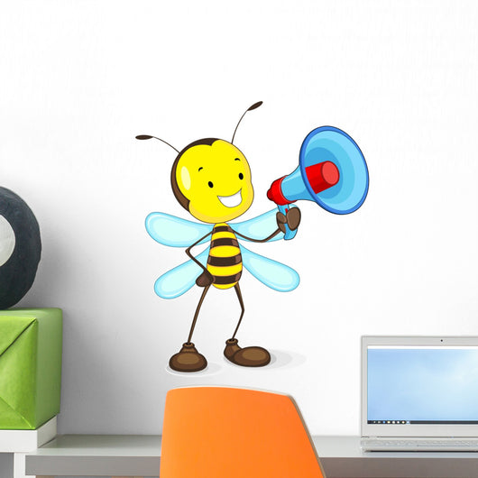 Vector Illustration Bee Announcing