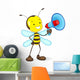 Vector Illustration Bee Announcing