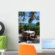 Table and Chairs with Wall Mural