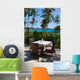 Table and Chairs with Wall Mural