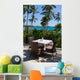Table and Chairs with Wall Mural