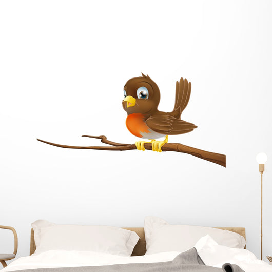 Cute Robin Sitting Tree