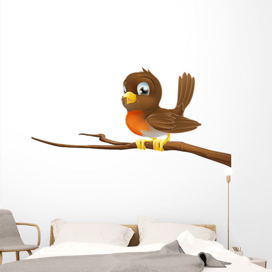 Cute Robin Sitting Tree