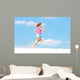 Female Athlete Running Wall Decal