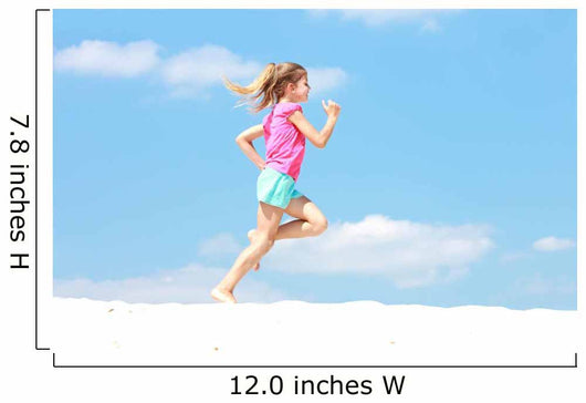 Female Athlete Running Wall Decal