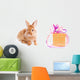 Rabbit and Present Wall Decal