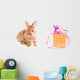 Rabbit and Present Wall Decal