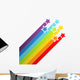 Rainbow Shooting Stars Wall Decal