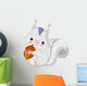 Grey Cartoon Squirrel Wall Decal