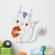 Fun zoo. White squirrel Wall Decal
