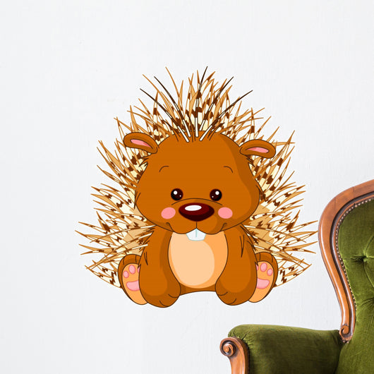 Fun zoo. Porcupine Wall Decal