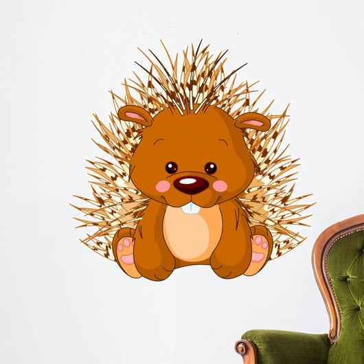 Fun zoo. Porcupine Wall Decal