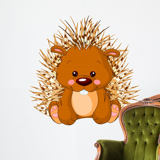 Fun zoo. Porcupine Wall Decal