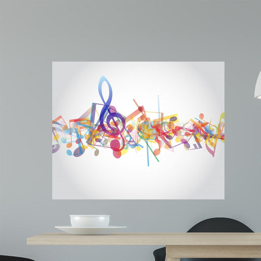 Multicolour Musical Notes