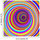 Cerchi Ipnotici-Hypnotic Psychedelic Circles-Vector Wall Mural