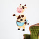 Cow cartoon Wall Decal