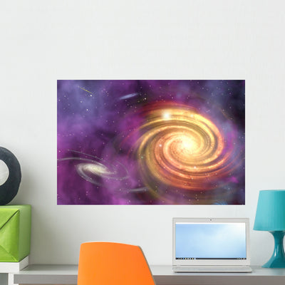 Space shown on a wall
