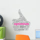 Optimism Concept Tag Cloud Wall Decal