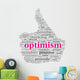 Optimism concept in tag cloud Wall Decal