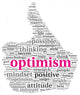 Optimism concept in tag cloud Wall Decal