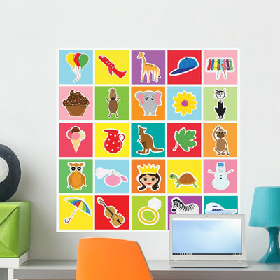 Kids Game Wall Decal shown on a wall