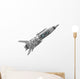 Space Rocket isolated on white background Wall Decal