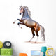 Vector Photo-Realistic Bay Horse Rearing up Isolated Wall Decal