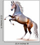 Vector Photo-Realistic Bay Horse Rearing up Isolated Wall Decal