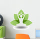 Yoga Illustration With a Lotus Flower Wall Decal