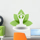 Yoga Illustration With a Lotus Flower Wall Decal