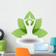 Yoga Illustration With a Lotus Flower Wall Decal