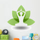 Yoga Illustration With a Lotus Flower Wall Decal