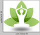 Yoga Illustration With a Lotus Flower Wall Decal
