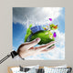 Green Earth in Hand Concept Wall Mural