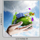 Green Earth in Hand Concept Wall Mural