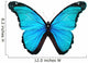 Morpho turquoise butterfly , isolated on white Wall Decal