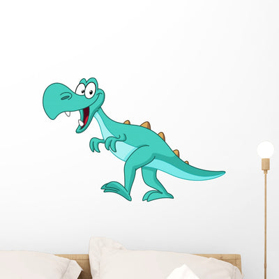 Tyrannosaurus Rex Dinosaur Wall Decal shown on a wall