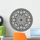 Indian Traditional Pattern Black Wall Decal