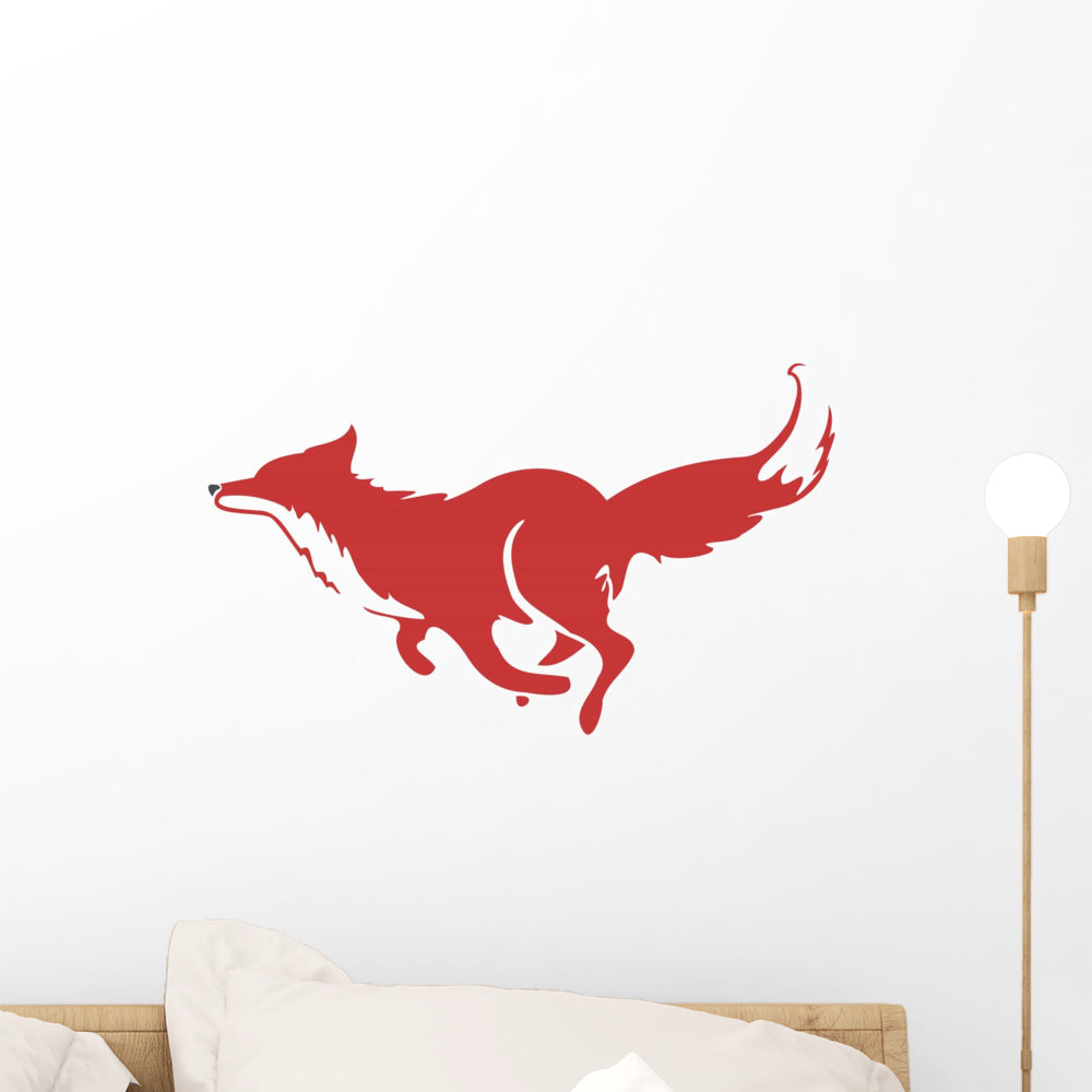 Fox Icon Running Running Fox Icon 03 Wall Decal – Wallmonkeys